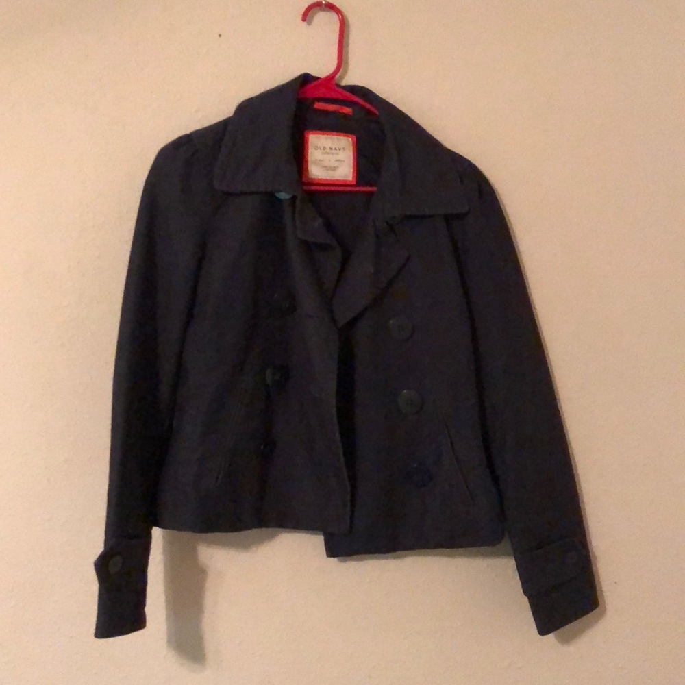 Navy peacoat.